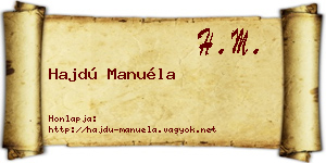 Hajdú Manuéla névjegykártya